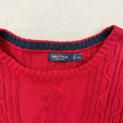 F- Vintage Nautica Solid Red Knit Sweater
