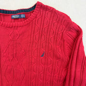 F- Vintage Nautica Solid Red Knit Sweater