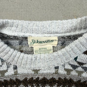 F- Vintage St John's Bay Square Patterns Knit Sweater