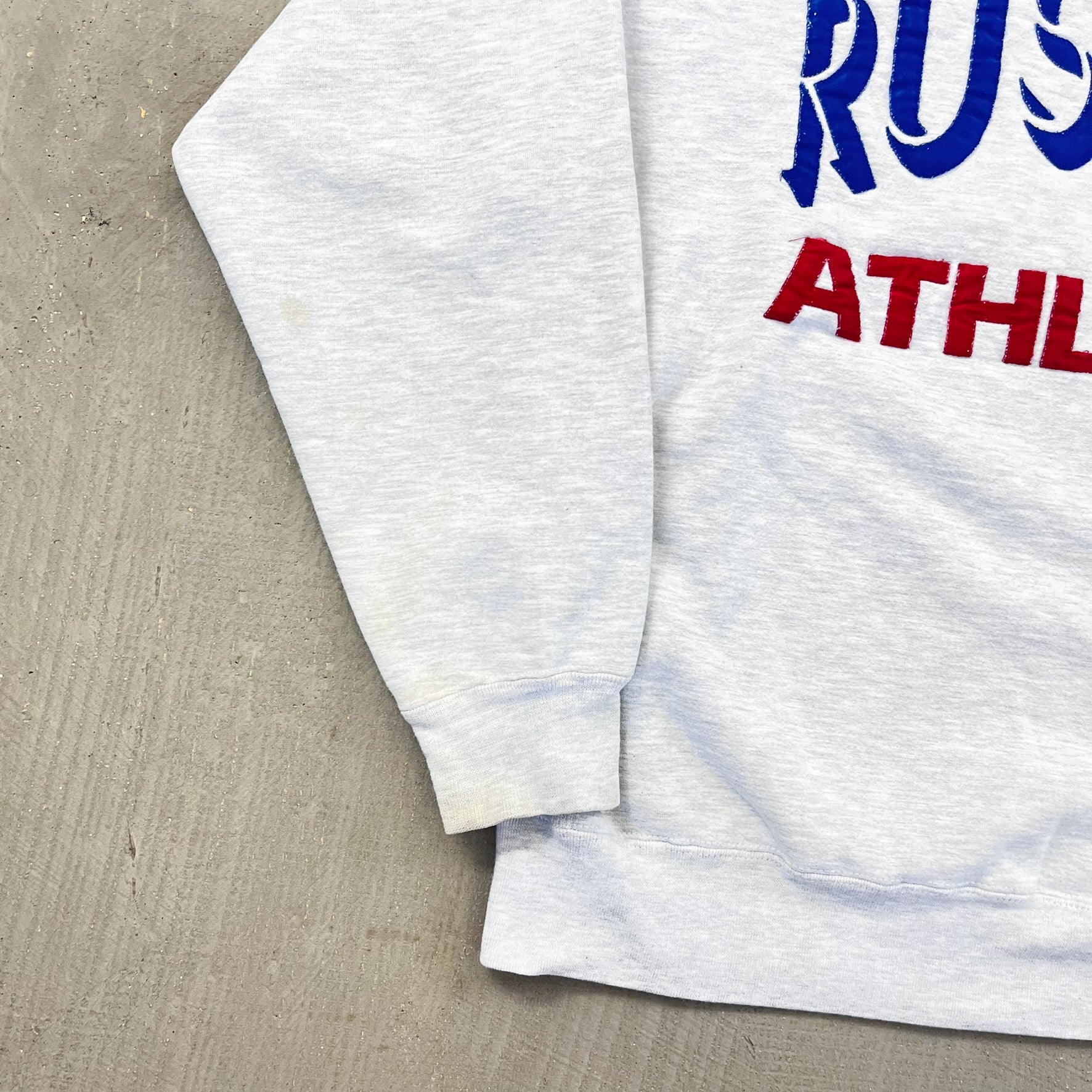 F- Vintage Russell Athletics Embroidered Text Pro Cotton Crewneck