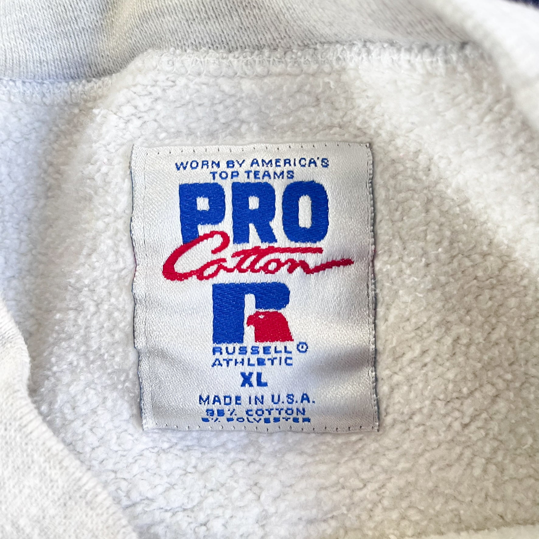 F- Vintage Russell Athletics Embroidered Text Pro Cotton Crewneck