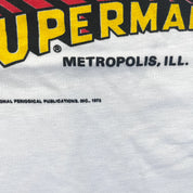 F- Vintage '73 Superman Metropolis Ill Single Stitch Ringer Tee