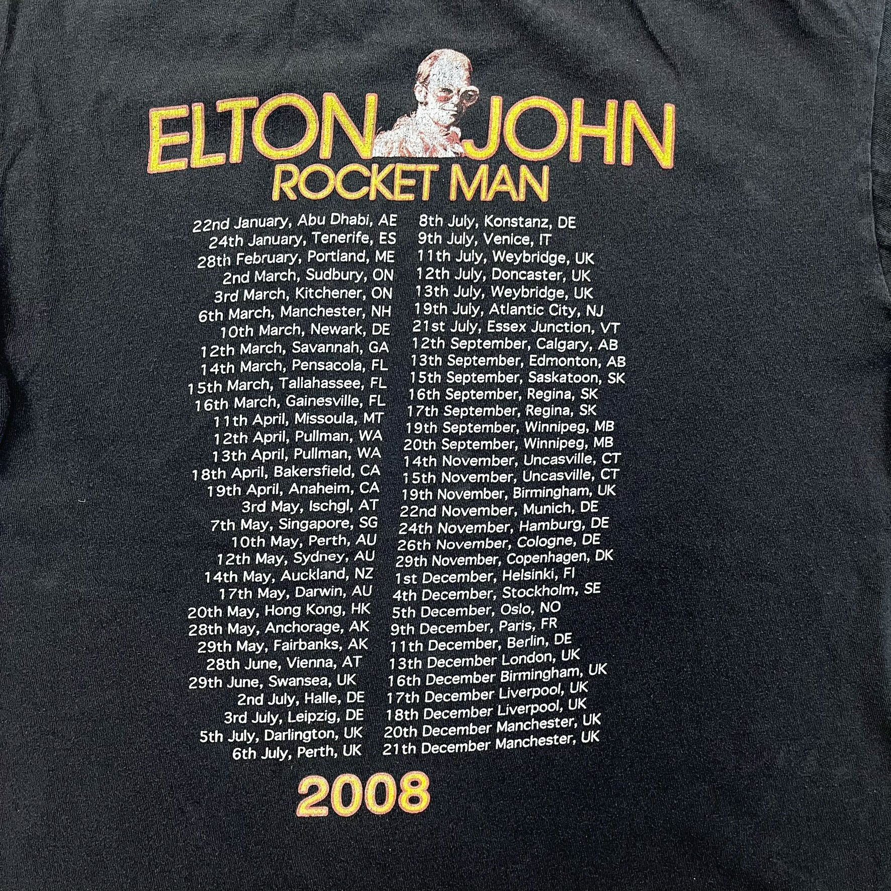 F- '08 Elton John Rocket Man The Definitive Hits Tee