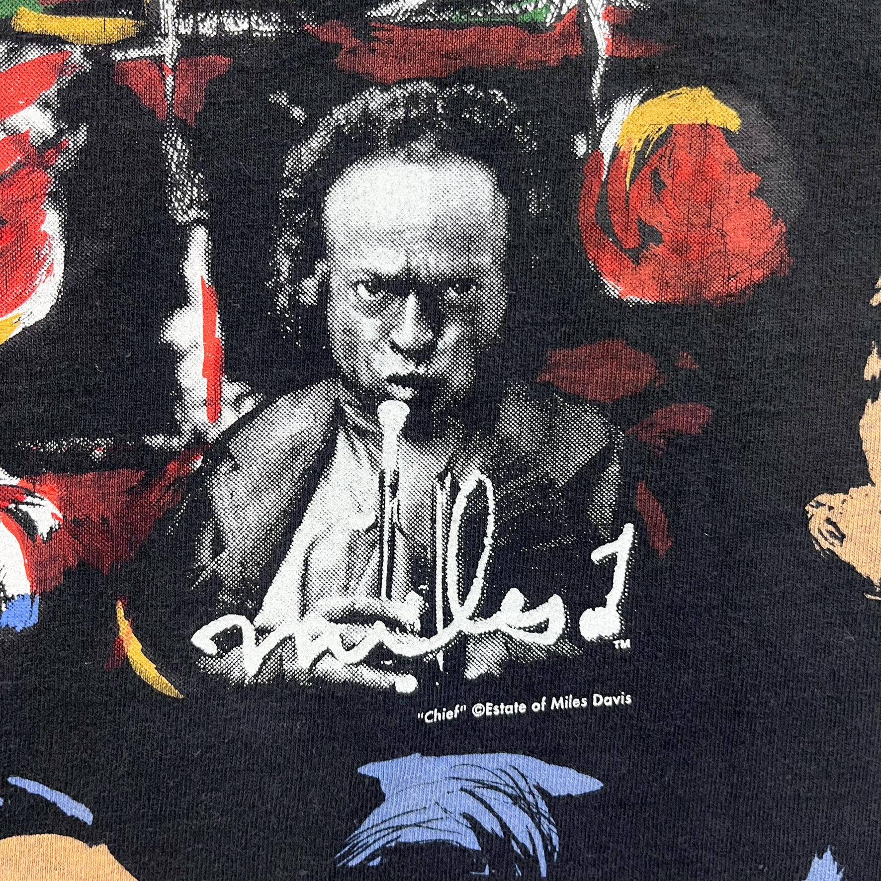 F- Vintage Miles Davis Painting Single Stitch Tee