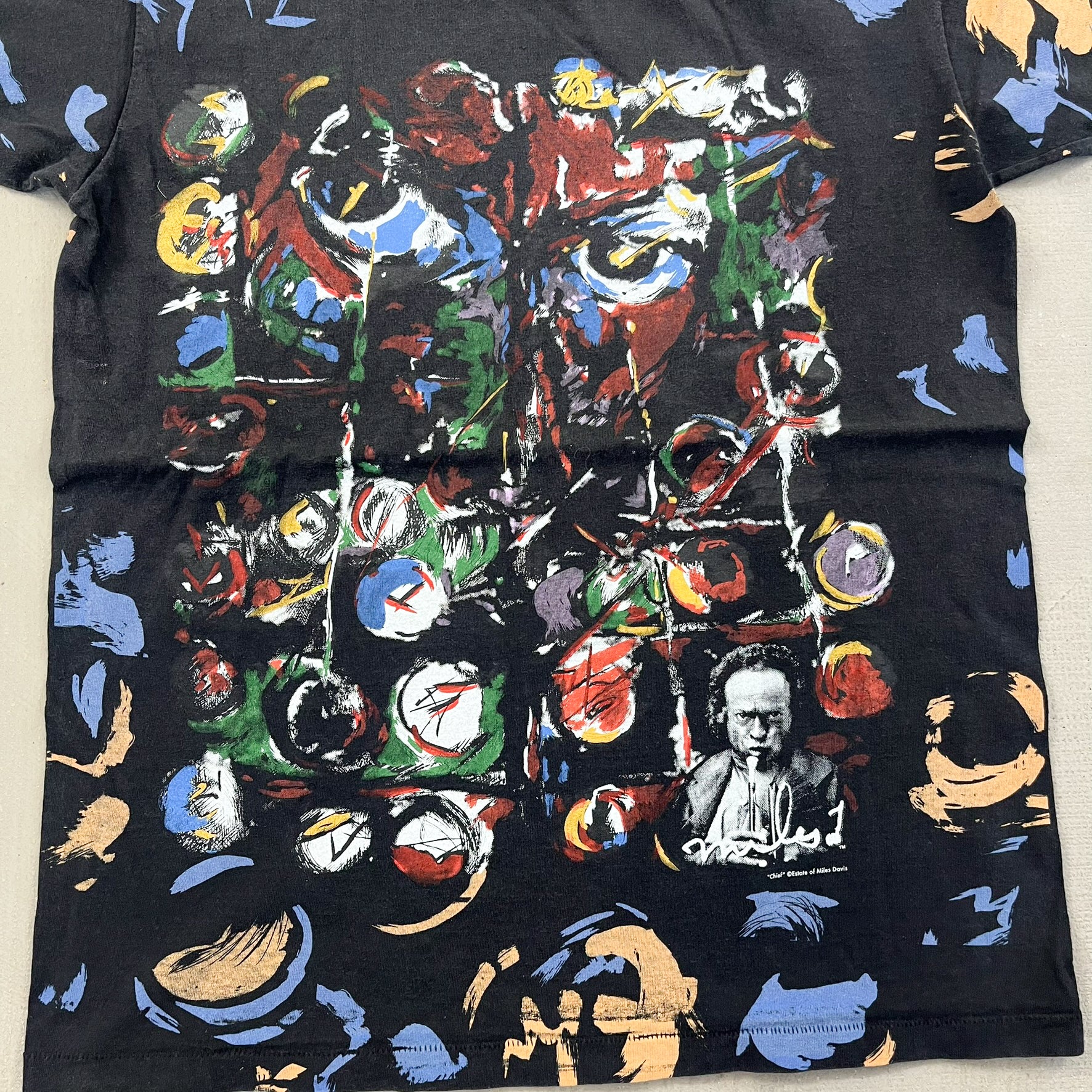 F- Vintage Miles Davis Painting Single Stitch Tee