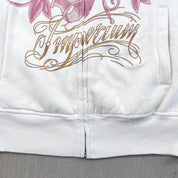 F- Vintage Christian Audigier Roses Tattoo Graphic Zip Up Hoodie