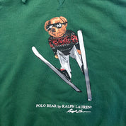 F- Vintage Ralph Lauren Polo Bear Ski Jump Graphic Hoodie
