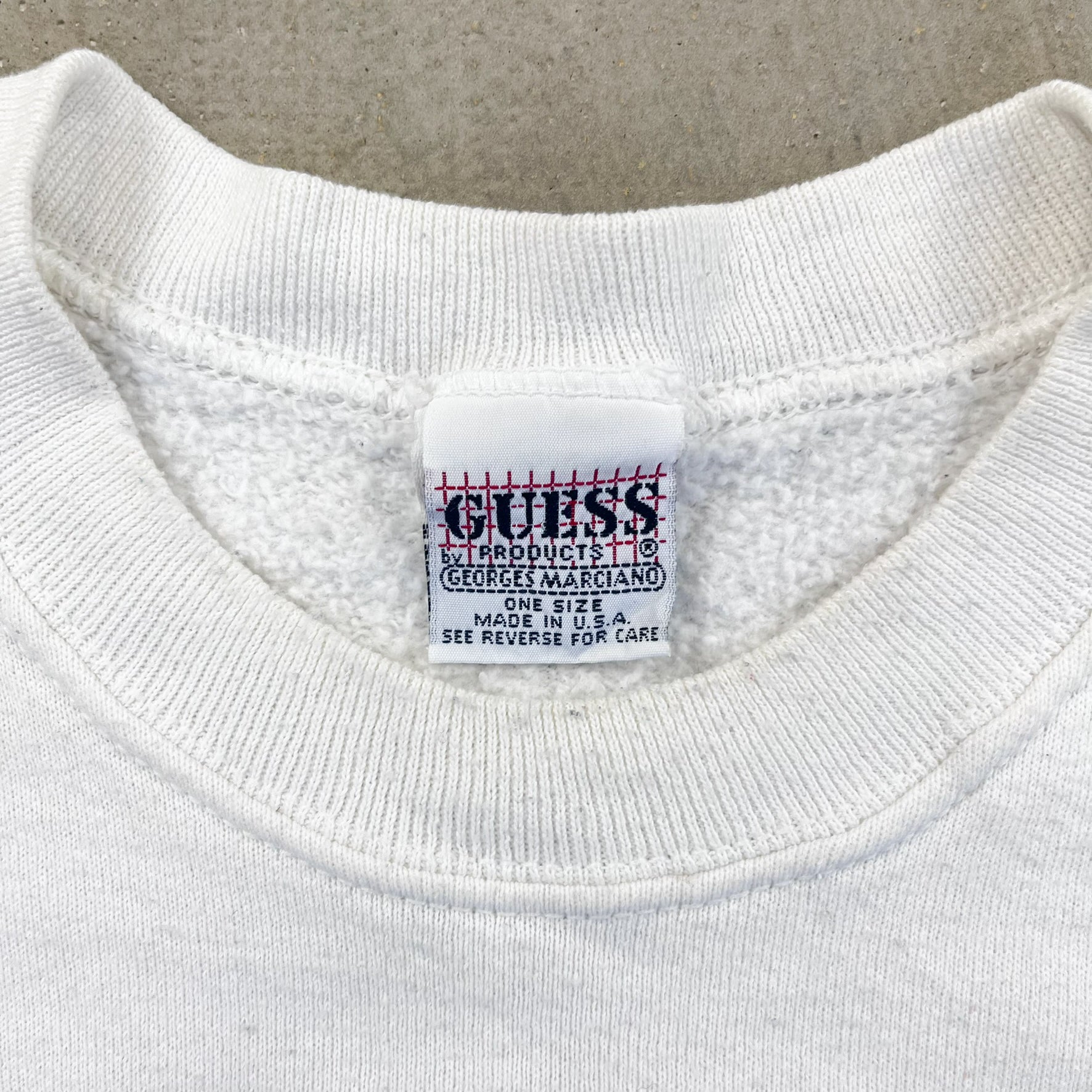 F- Vintage Guess 90s American Collection Text Crewneck