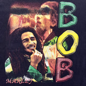 F- Bob Marley Picture & Text Graphic Tee