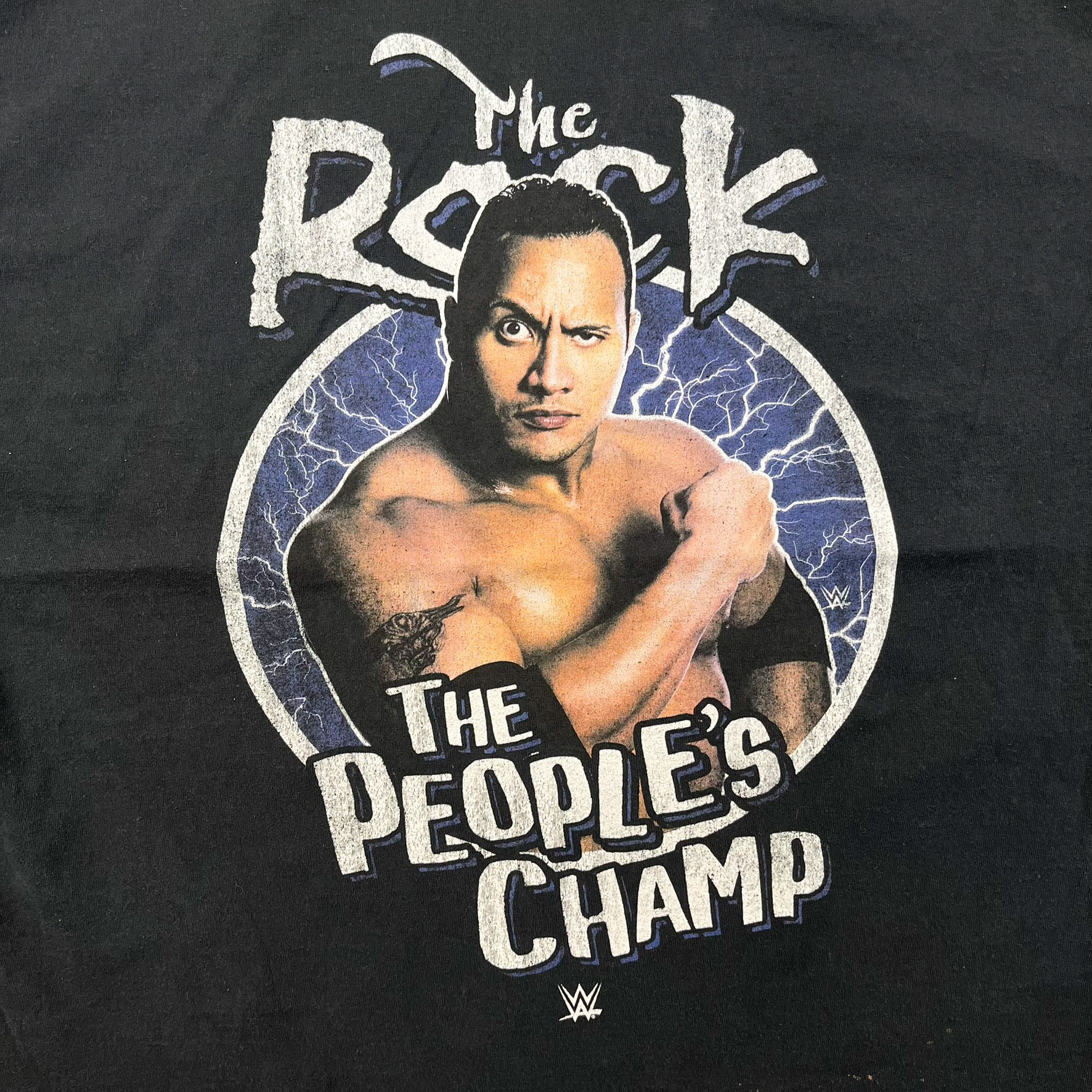 F- Vintage WWE The Rock The People's Champ Picture Tee