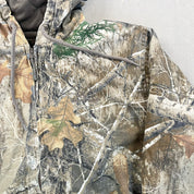 F- Real Tree Camo Edge Pattern Hooded Zip Up Winter Jacket