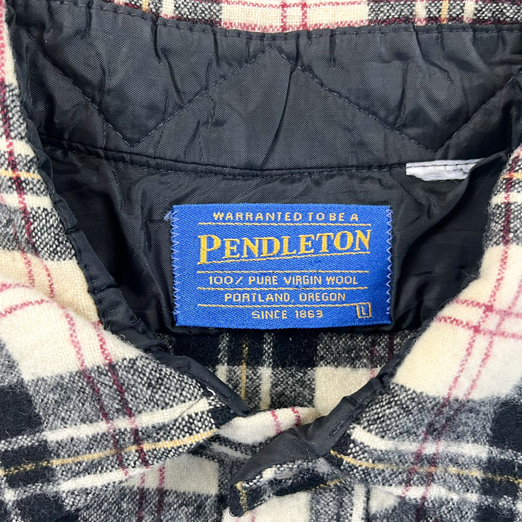 F- Vintage Pendleton Wool Beige Button Down Shirt