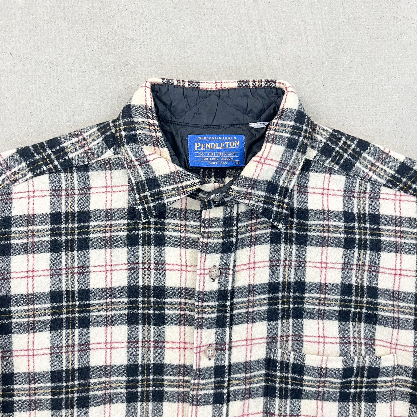 F- Vintage Pendleton Wool Beige Button Down Shirt