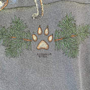 F- Vintage '95 Artisans Wolves & River Jumbo Print Crewneck