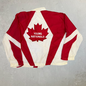 J- Vintage Nike Canadian Young Nationals Zip Up Lightweight Jacket - XL
