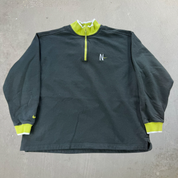 J- Vintage Nike Embroidered Swoosh Quarter Zip Crewneck - M