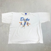 J- Vintage Duke University Blue Devils Basketball Made In USA Single Stitch Tee - XL