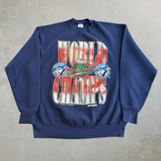 J- Vintage '92 Toronto Blue Jays MLB World Series Champions Crewneck - XL