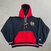 Vintage Chicago Blackhawks NHL Starter Embroidered Logo Crewneck - L