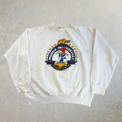 Vintage '90 Universal Studio Woody Woodpecker 50th Anniversary Graphic Made In USA Crewneck - L