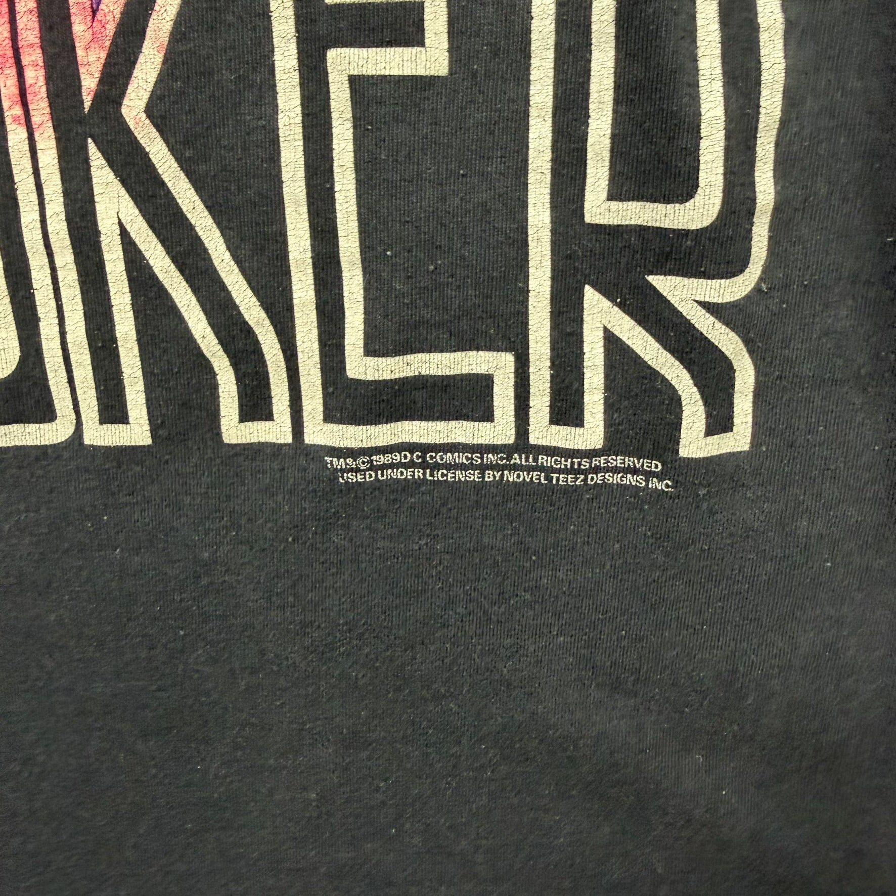 F- Vintage '89 DC Comics The Joker Novel Teez Tag Made In USA Single Stitch Long Sleeve Tee