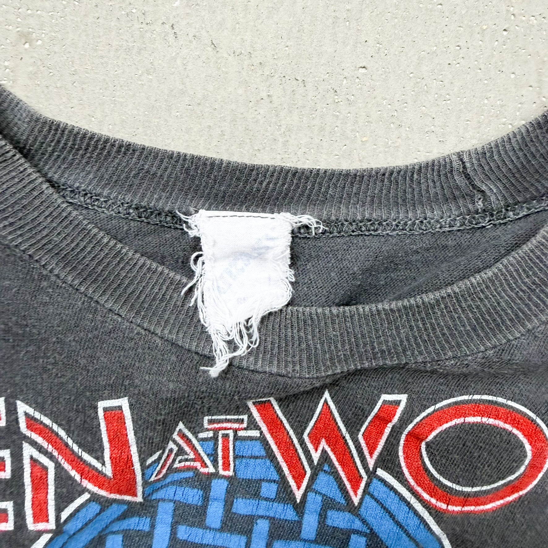 F- Vintage Men At Work Business As Usual Graphic Single Stitch Tee