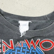 F- Vintage Men At Work Business As Usual Graphic Single Stitch Tee