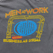 F- Vintage Men At Work Business As Usual Graphic Single Stitch Tee
