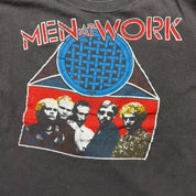 F- Vintage Men At Work Business As Usual Graphic Single Stitch Tee