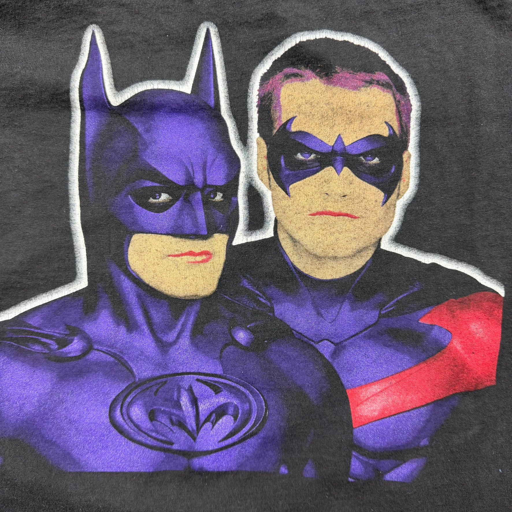 F- Vintage '97 DC Comics Batman & Robin Taco Bell Promo Tee