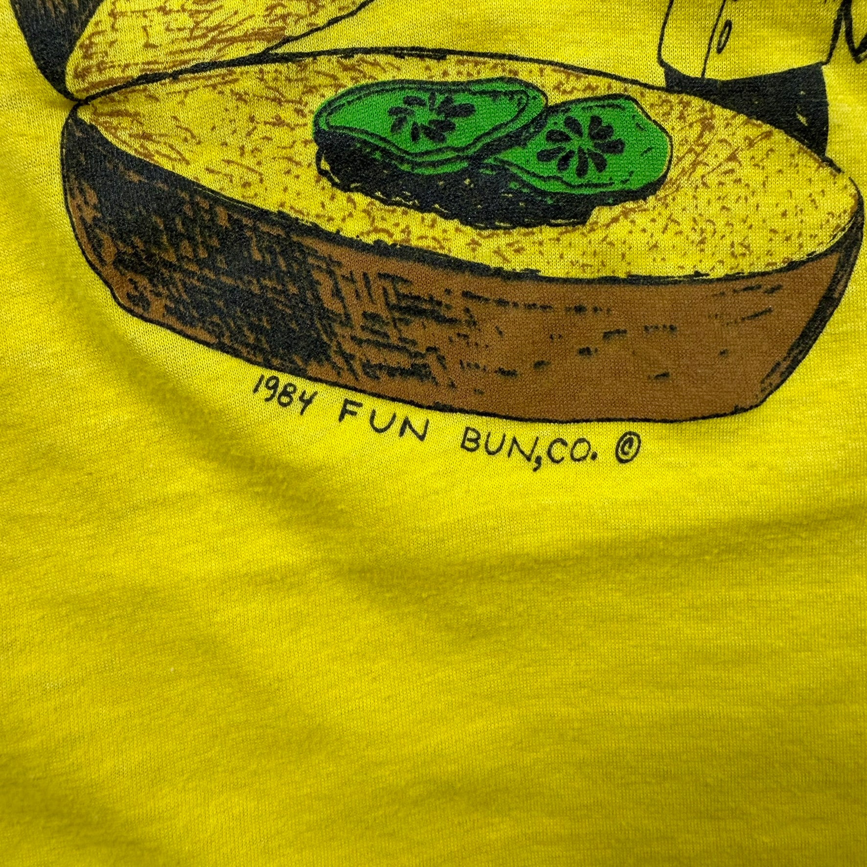 F- Vintage '84 Hey Where's The Beef? Graphic & Text Made In USA Single Stitch Tee