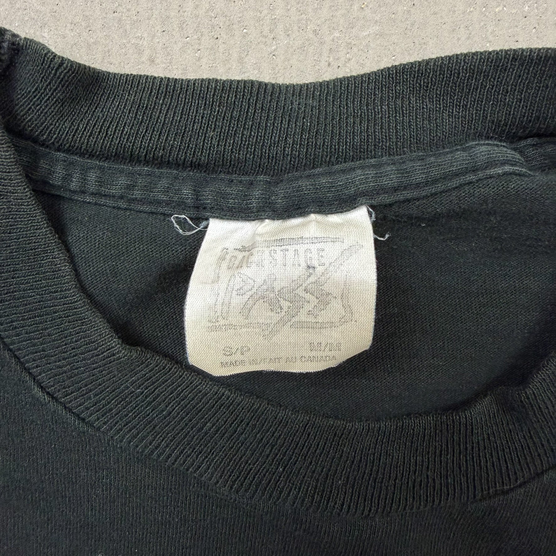 F- Vintage '89 Kiss Live Tour Picture Backstage Pass Tag Single Stitch Tee