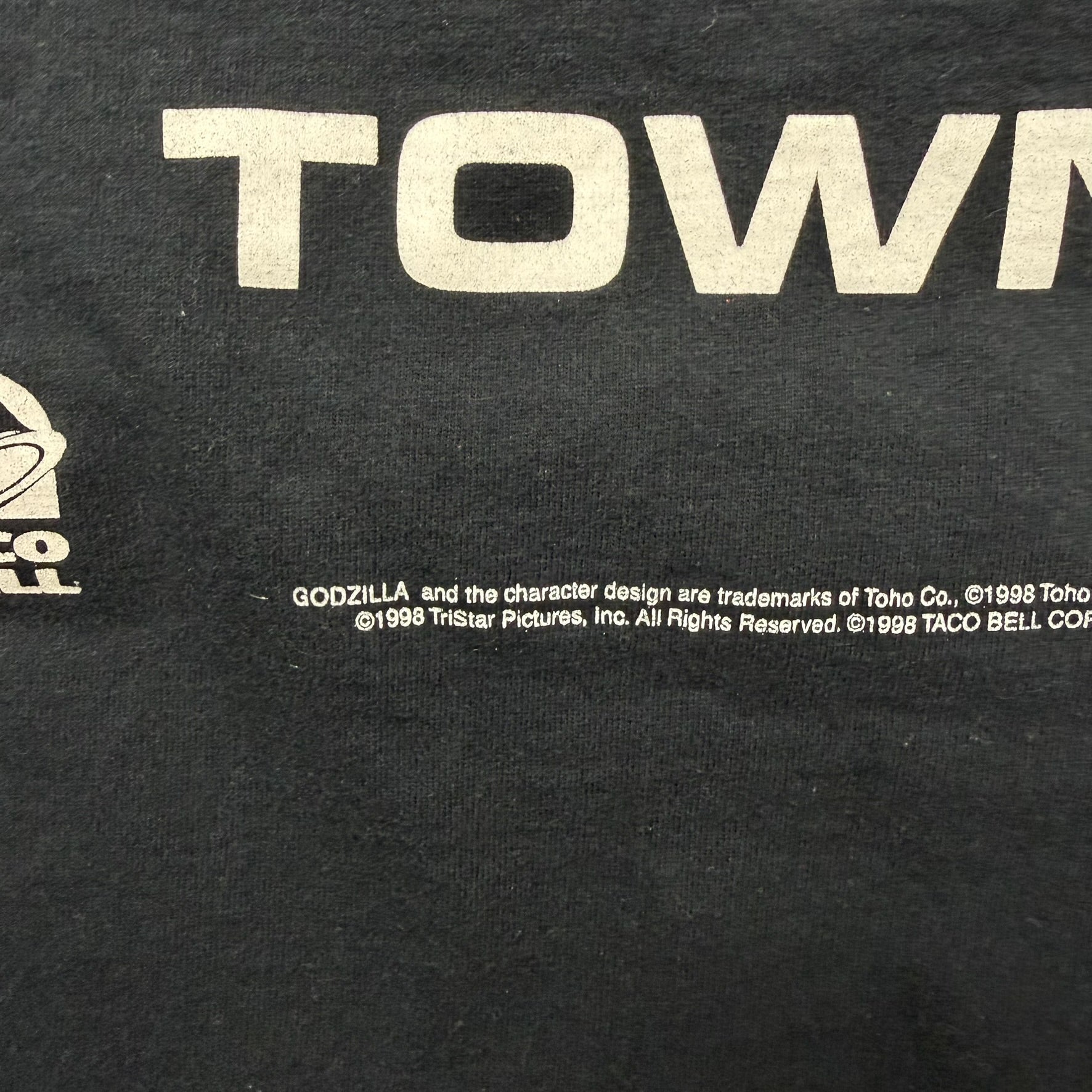 F- Vintage '98 Godzilla Who's Coming To Town Taco Bell & Pepsi Promo Single Stitch Tee