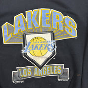 F- Vintage '90 Los Angeles Lakers NBA Logo 7 Made In USA Crewneck