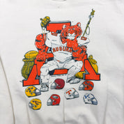F- Vintage '89 University Of Auburn Football Team Tiger Mascot Crewneck