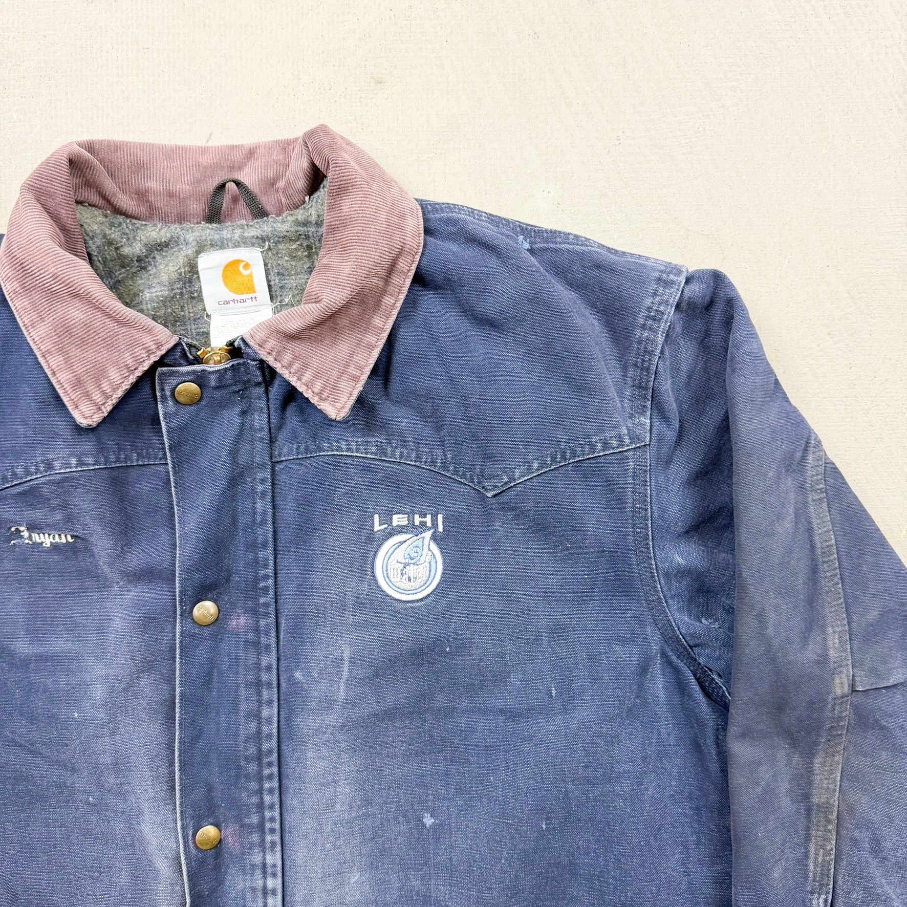 F- Vintage Carhartt Blanket Lined Chore Work Jacket