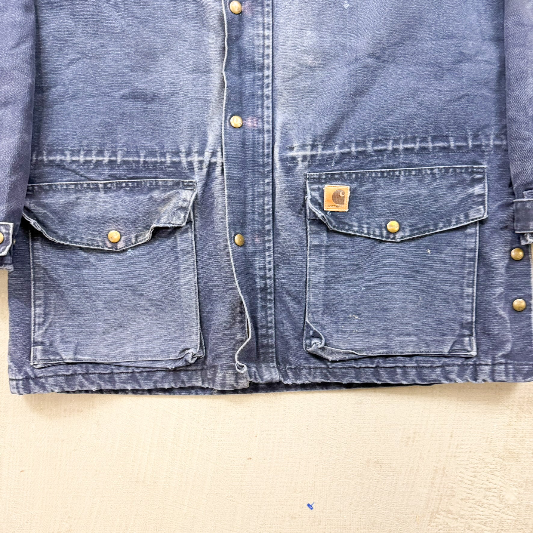 F- Vintage Carhartt Blanket Lined Chore Work Jacket