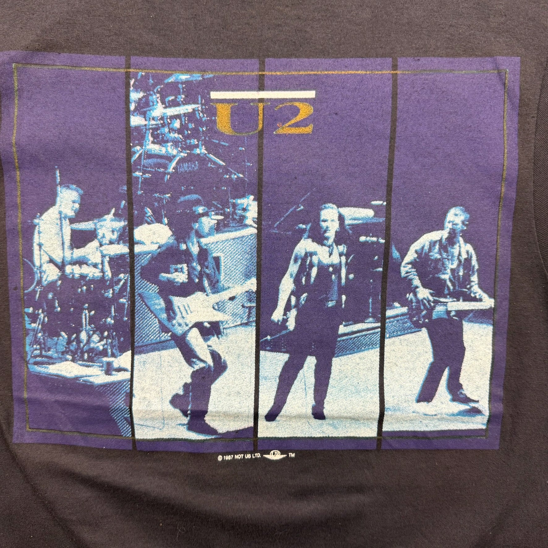 F- Vintage '87 U2 The Joshua Tree Tour Picture Made In USA Single