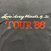 F- Vintage '86 Loverboy Lovin' Every Minute Of It Tour Picture Made In USA Single Stitch Tee
