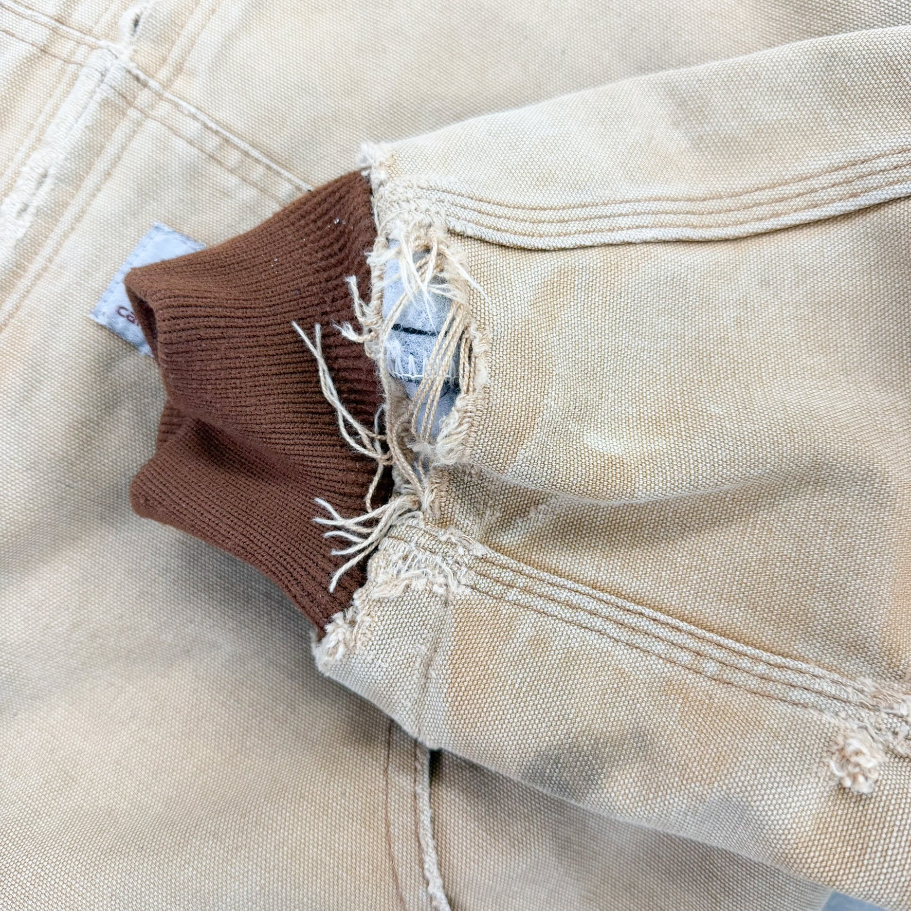 F- Vintage Carhartt Made In USA Active Quilt Lined Hooded Work Jacket