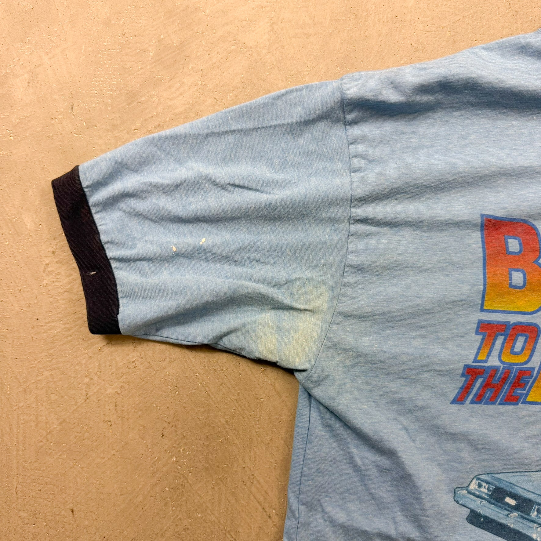 F- Vintage Back To The Future Ringer Thunder Creek Tag Tee
