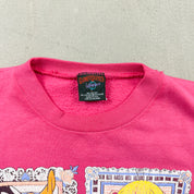 F- Vintage '95 Looney Tunes Characters Graphic Made In USA Crewneck