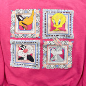F- Vintage '95 Looney Tunes Characters Graphic Made In USA Crewneck