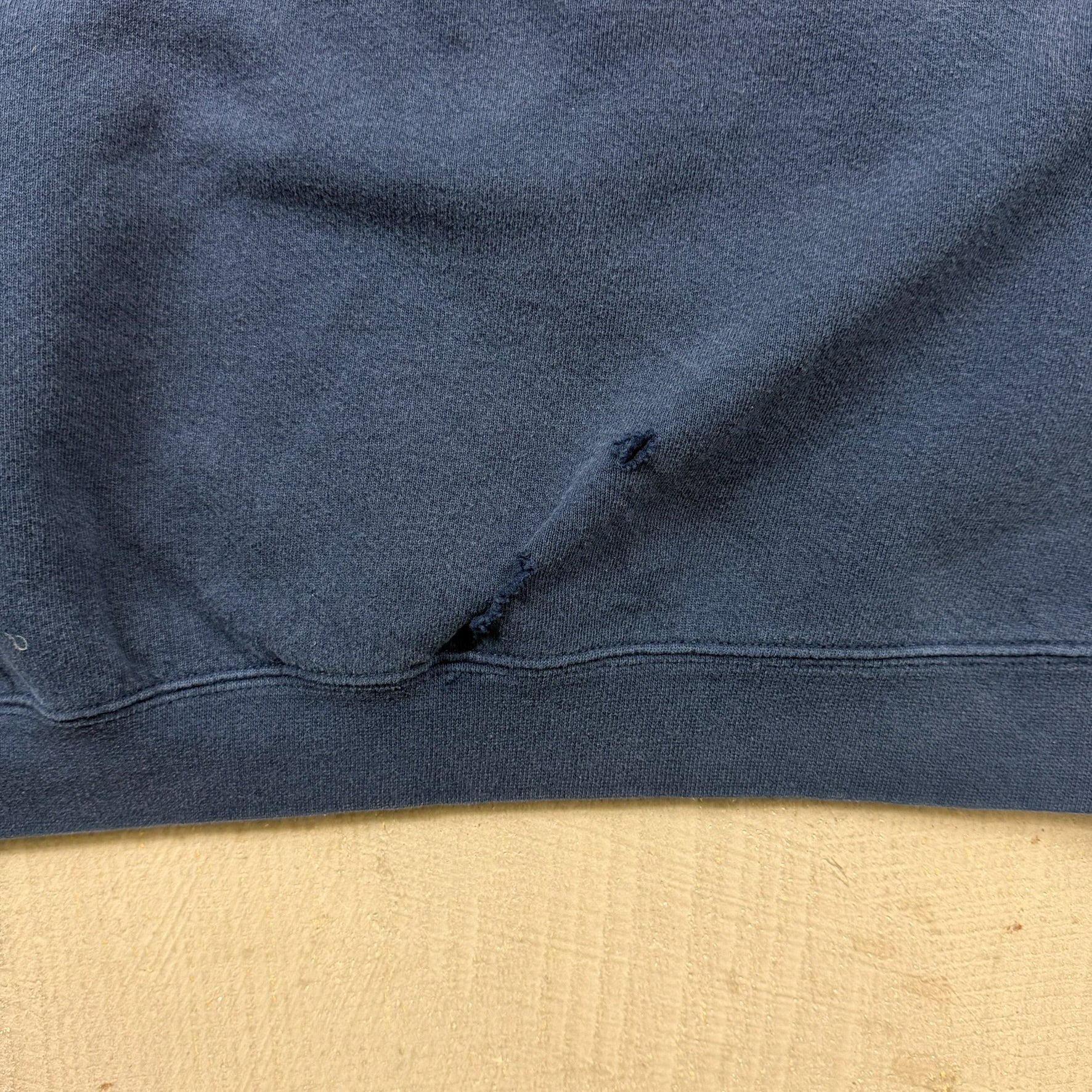 F- Vintage 90s Nike Embroidered Swoosh Navy Crewneck