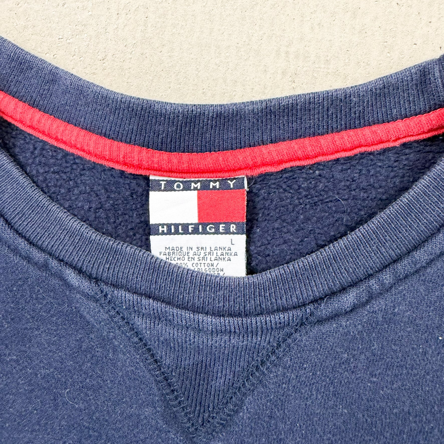 F- Vintage Tommy Hilfiger Embroidered Text & Logo Crewneck