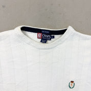 F- Vintage 90s Chaps Ralph Lauren Embroidered Crest Knit Sweater