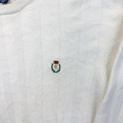 F- Vintage 90s Chaps Ralph Lauren Embroidered Crest Knit Sweater