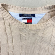 F- Vintage Tommy Hilfiger Embroidered Crest Knit Sweater