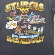 F- Vintage '90 Harley Davidson Sturgis Graphic Made In USA Single Stitch Tee