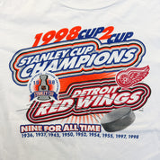 F- Vintage '98 Detroit Red Wings NHL Cup2Cup Stanley Cup Champions Tee